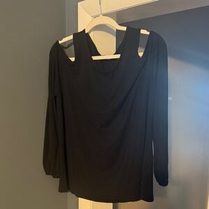 Rebecca Minkoff Black Cold Shoulder Blouse